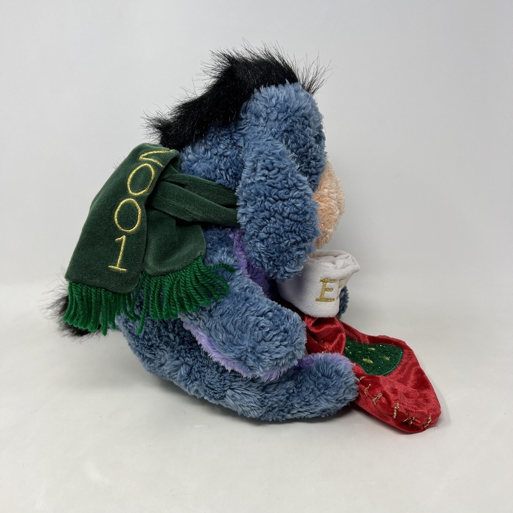 Disney Store 2001 Eeyore Winnie the Pooh Christmas Stocking Plush Toy 12" - Picture 3 of 6